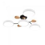 Plafonnier LED Néo | Design Scandinave Métal Bois Acrylique, Luminaire Épuré pour Salon 11