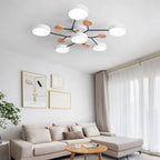 Plafonnier LED Néo | Design Scandinave Métal Bois Acrylique, Luminaire Épuré pour Salon 5