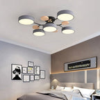 Plafonnier LED Néo | Design Scandinave Métal Bois Acrylique, Luminaire Épuré pour Salon 7