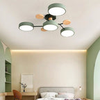 Plafonnier LED Néo | Design Scandinave Métal Bois Acrylique, Luminaire Épuré pour Salon 8