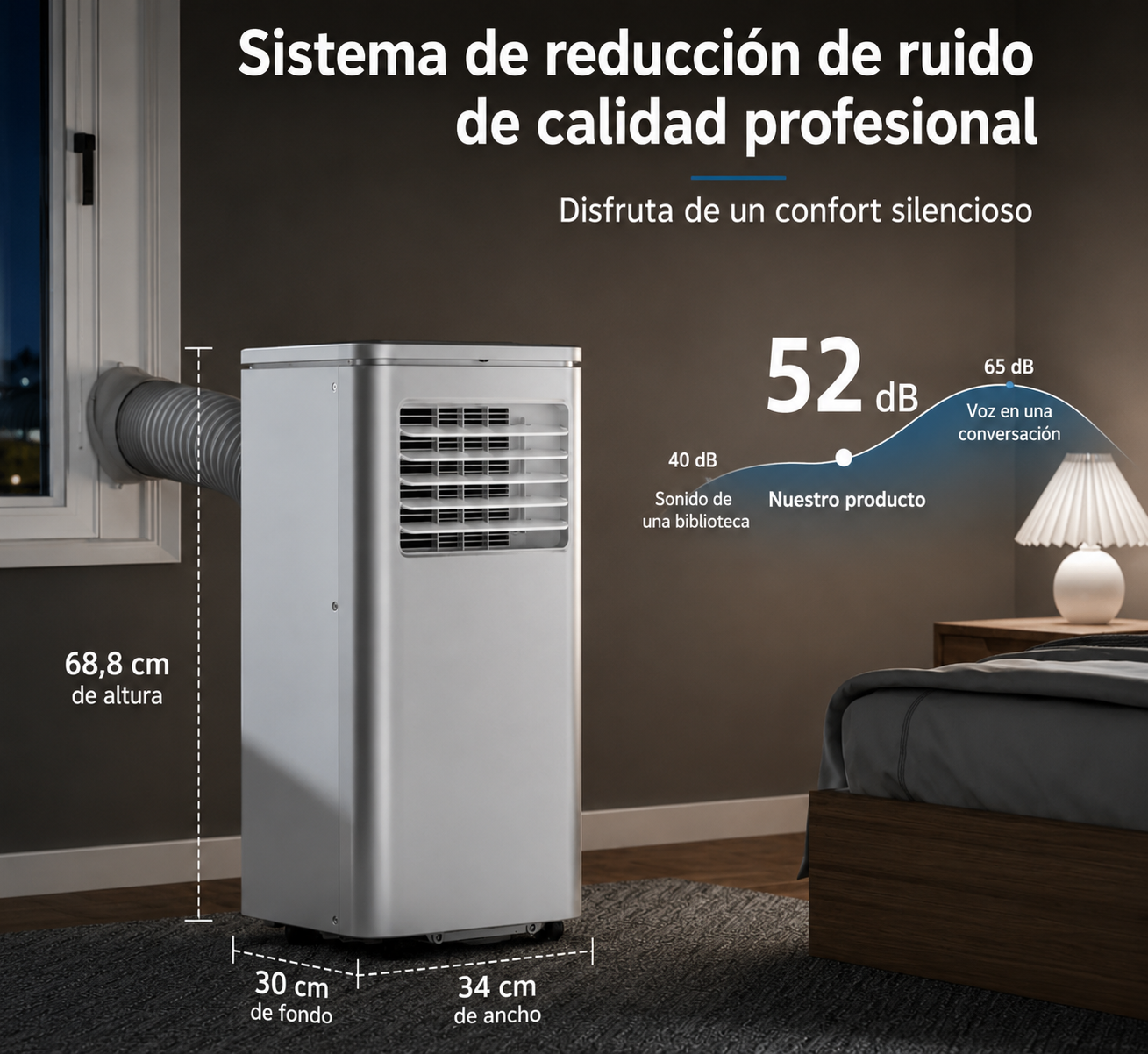 Portable Air Conditioner 10000 BTU with Remote & Sleep Mode 2