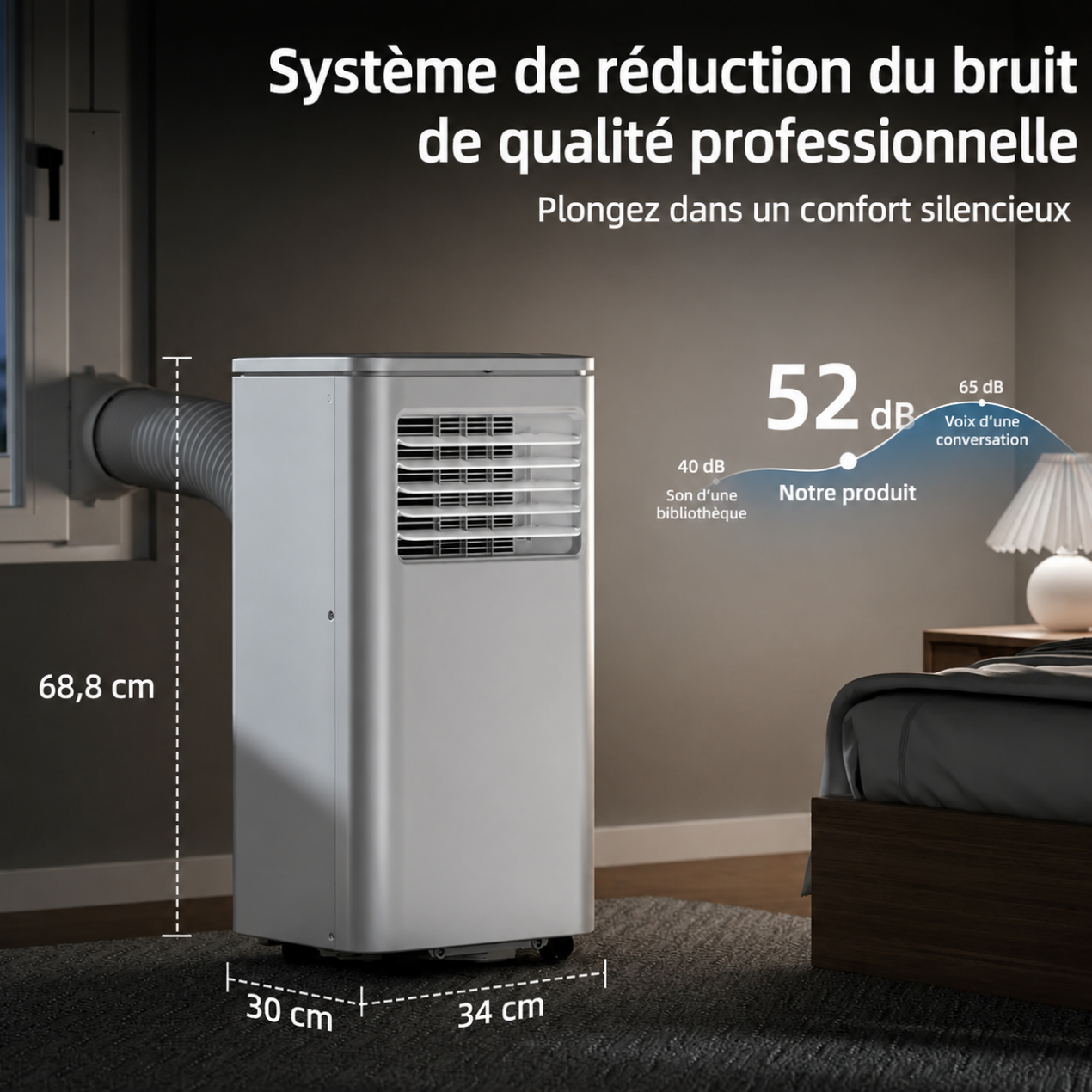 Portable Air Conditioner with Remote Control & Night Mode – Powerful Cooling 2