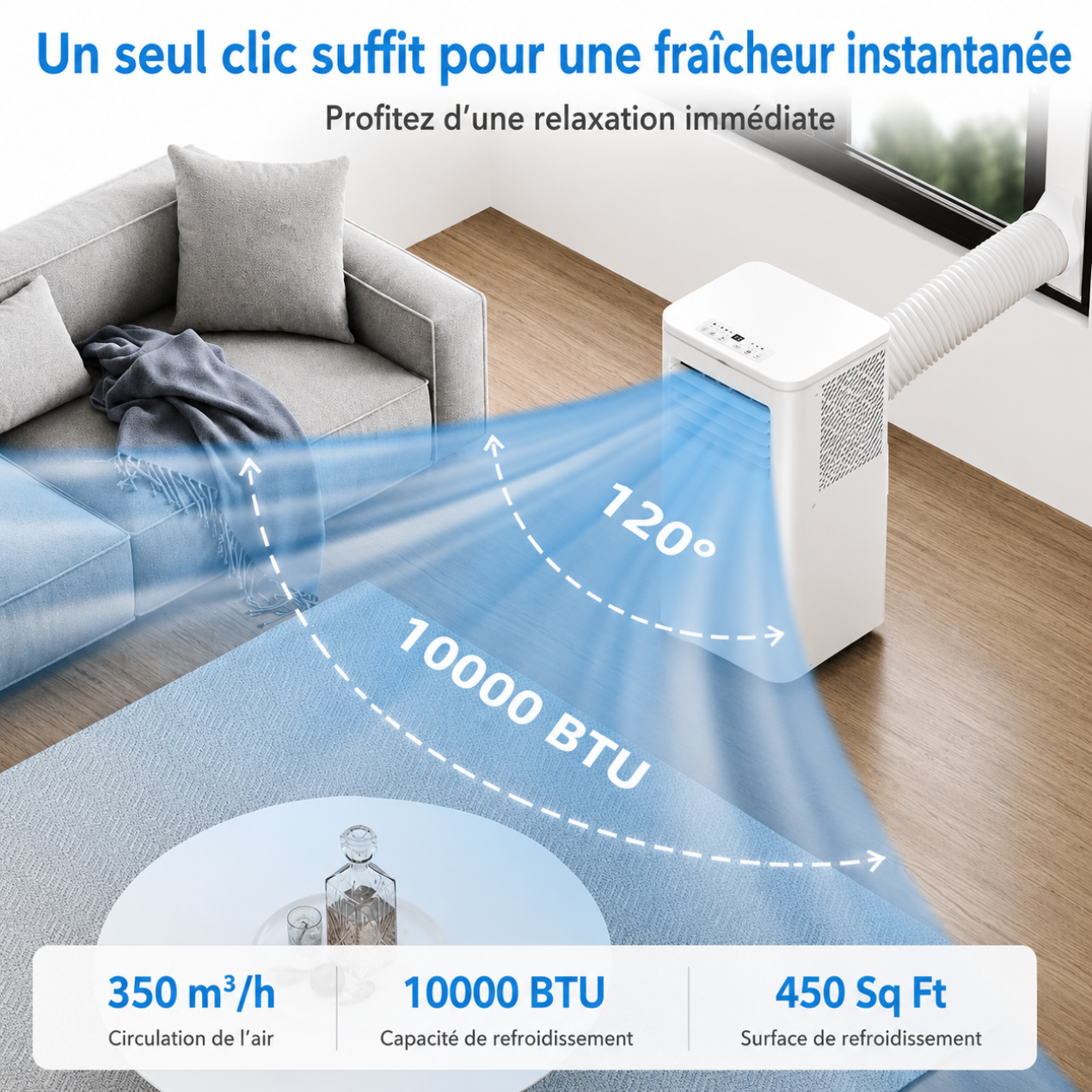 Portable Air Conditioner with Remote Control & Night Mode – Powerful Cooling 5