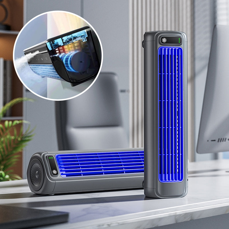 Portable Wireless Desk Fan with LED & 12Hr Battery Life 1