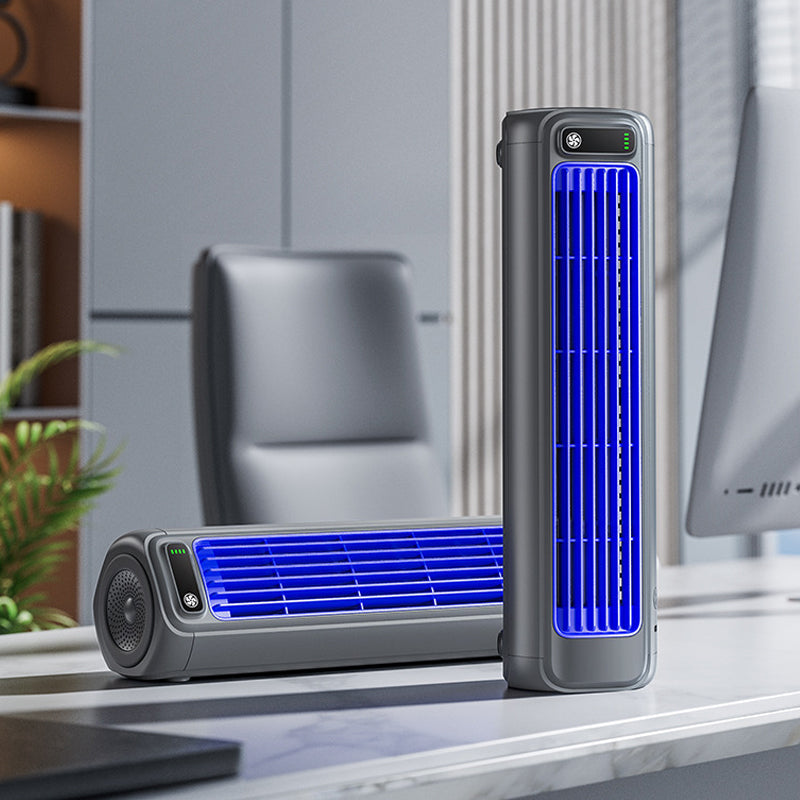Portable Wireless Desk Fan with LED & 12Hr Battery Life 2