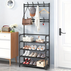 Porte Manteau Sur Pied | Acier Multi-Niveaux, Rangement Chaussures 2