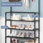 Porte Manteau Sur Pied | Acier Multi-Niveaux, Rangement Chaussures 4