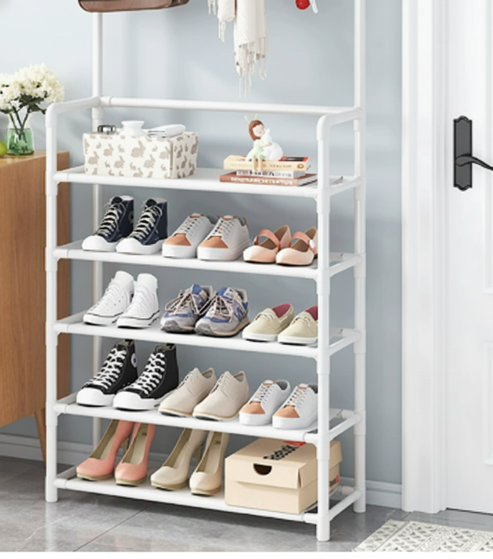 Porte Manteau Sur Pied | Acier Multi-Niveaux, Rangement Chaussures 8