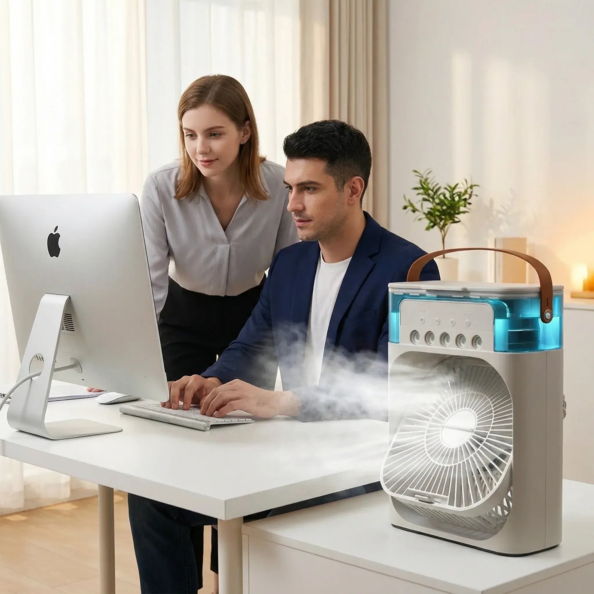 Rafraîchisseur d'Air Silencieux 3-en-1 | Portable, USB, Efficace 4