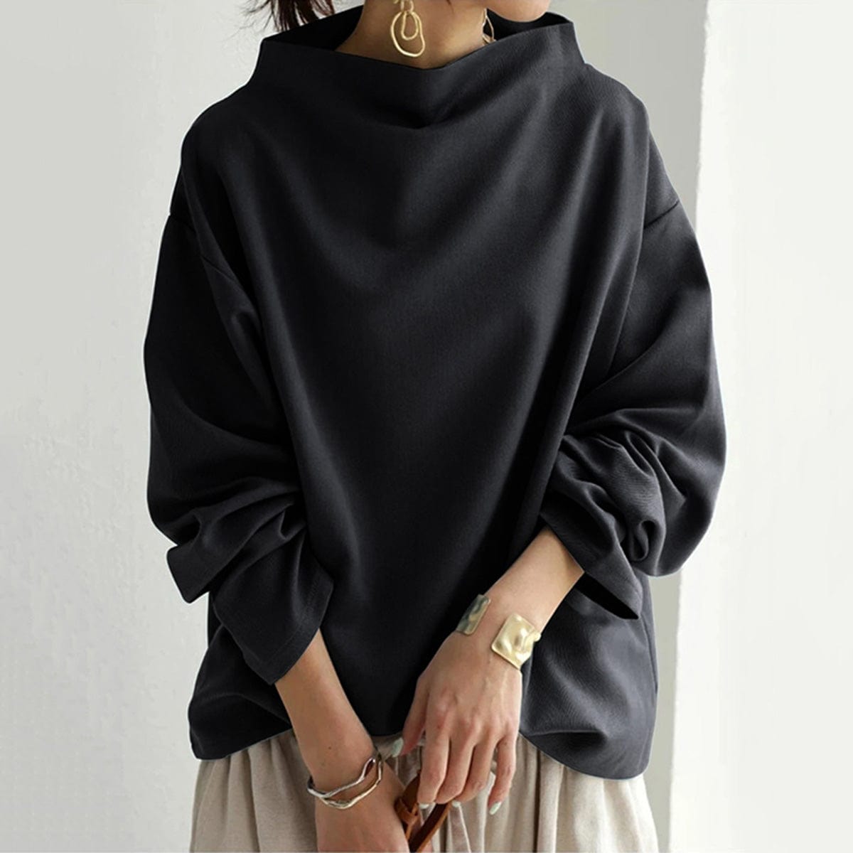 Ravishing Women's Top | High Neck, Elegant Design, Soft Fabric Blend 1