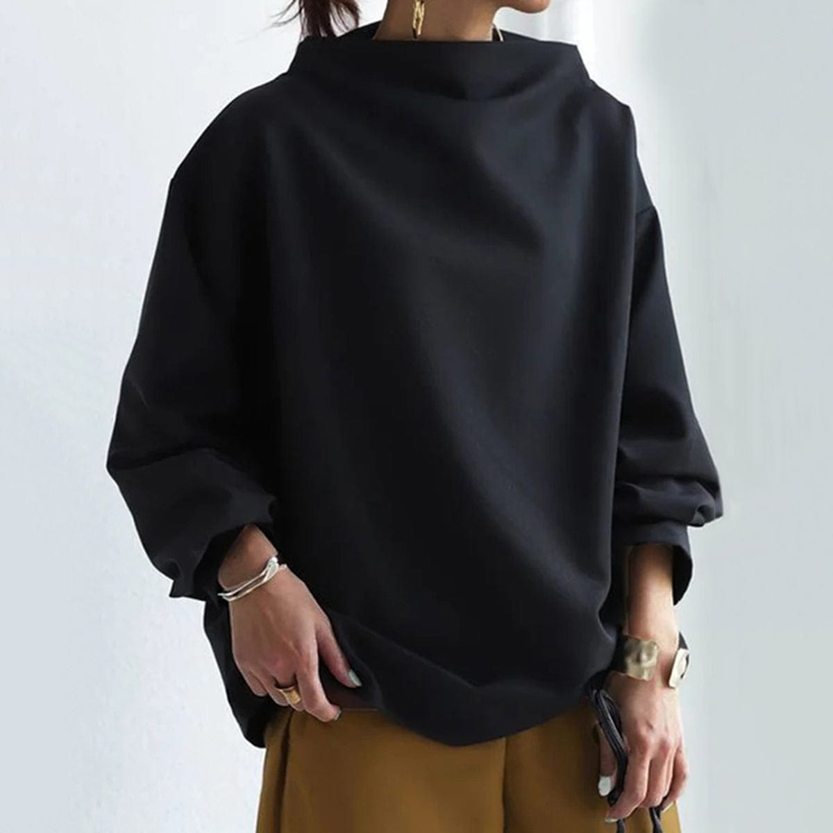 Ravishing Women's Top | High Neck, Elegant Design, Soft Fabric Blend 5