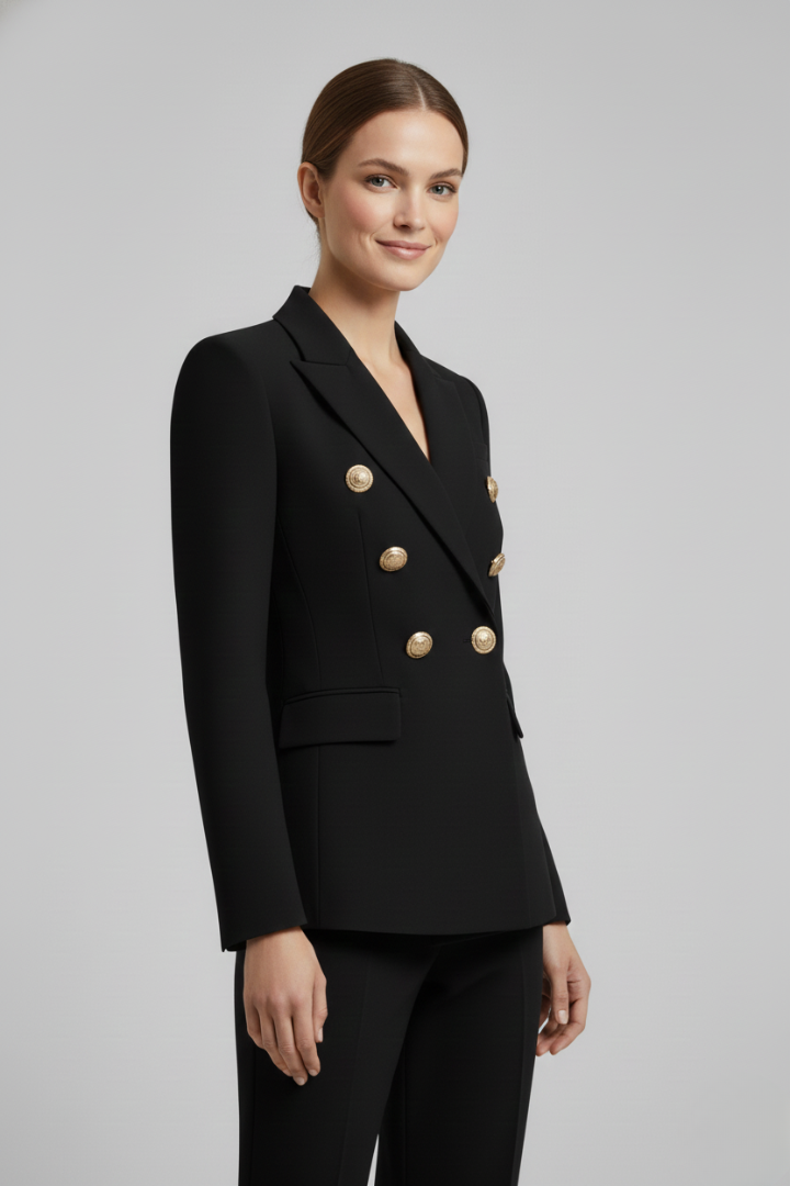 Rebecca Women's Blazer | Double-Breasted with Gold-Tone Buttons 3