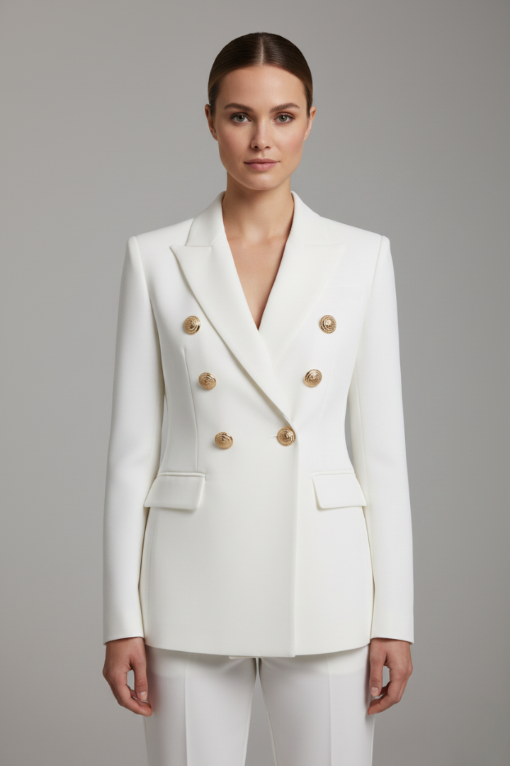 Rebecca Women's Blazer | Double-Breasted with Gold-Tone Buttons 6