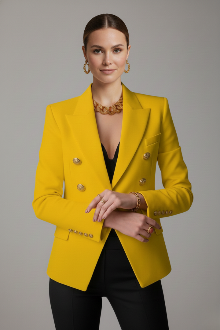 Rebecca Women's Blazer | Double-Breasted with Gold-Tone Buttons 8