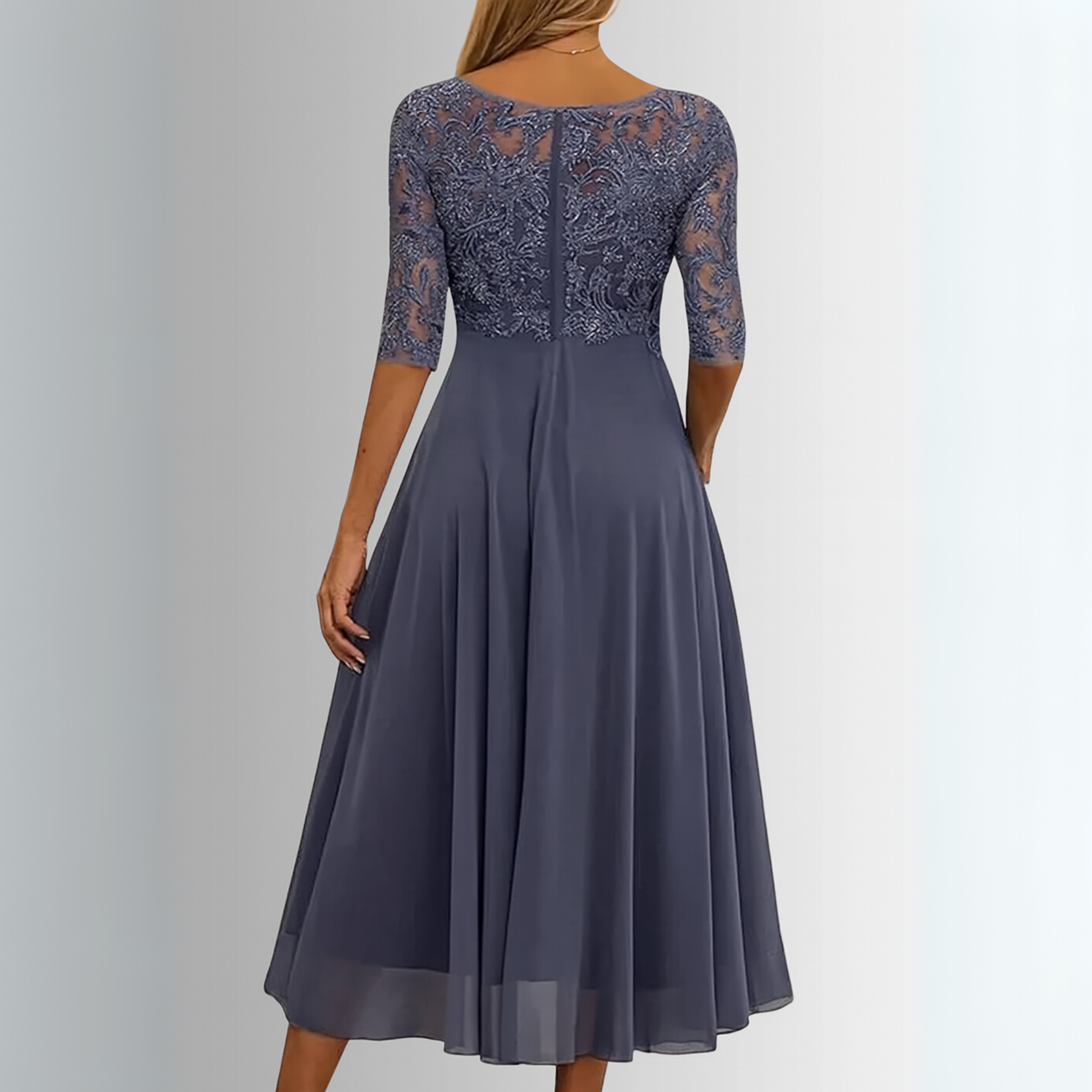 Rhonda Women's Lace Dress | Elegant Plus Size Wedding Guest Attire 5