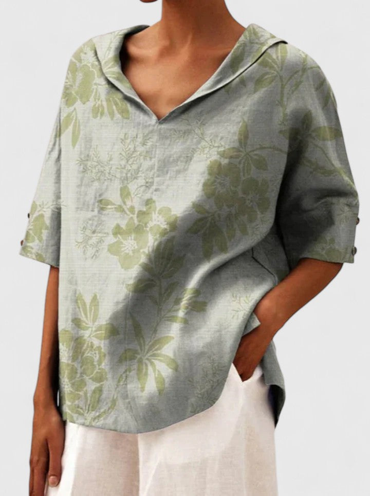 Roanne Women's Top | Floral Print, V-Neck Design, Going Out Top 6