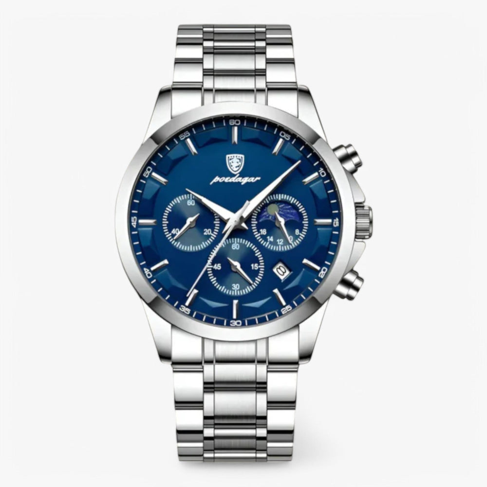 Romain Montre Chronographe Homme | Bracelet Métal, Résistante à l'eau 2