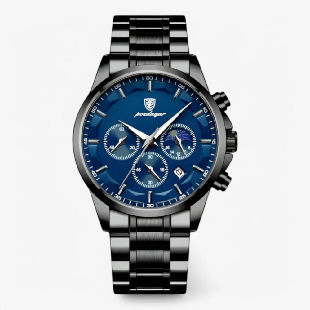 Romain Montre Chronographe Homme | Bracelet Métal, Résistante à l'eau 4