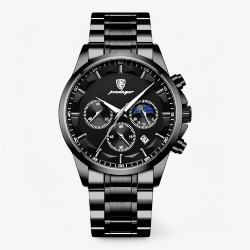 Romain Montre Chronographe Homme | Bracelet Métal, Résistante à l'eau 5