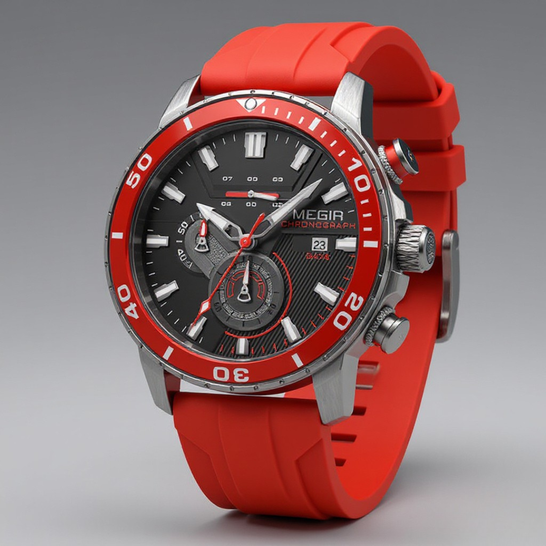 Romain Montre Homme | Chronographe Céramique Vert Armée 5