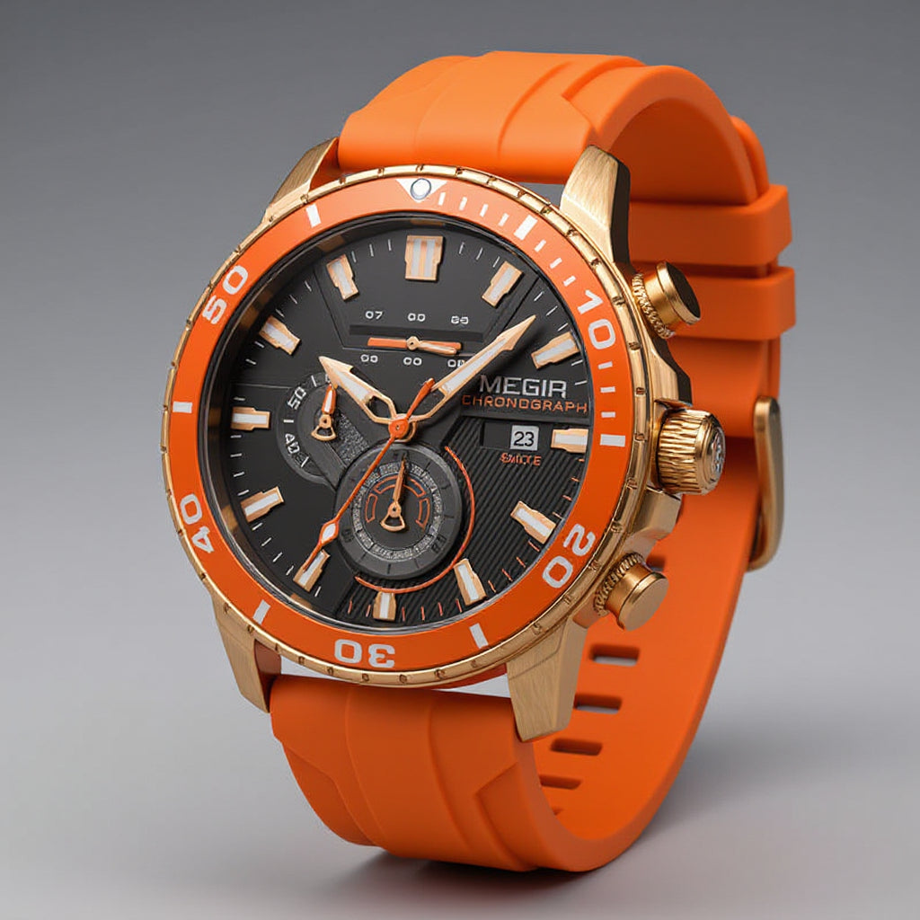 Romain Montre Homme | Chronographe Céramique Vert Armée 6