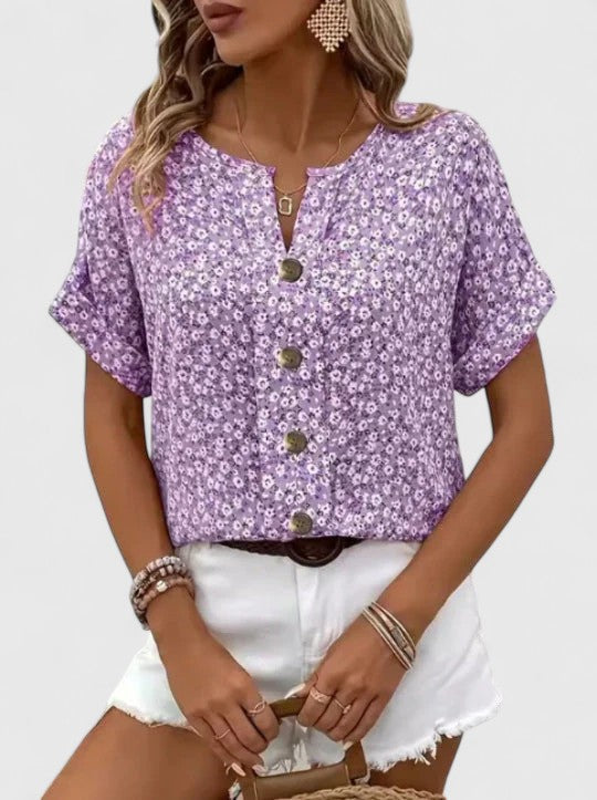 Sabine Women's Top | Floral Design, Lightweight Fabric 2