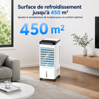 Climatiseur portable de 10 000 BTU avec télécommande et mode veille