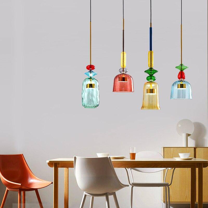 Sérina Suspension Lumineuse | Verre Coloré, LED Économe 2