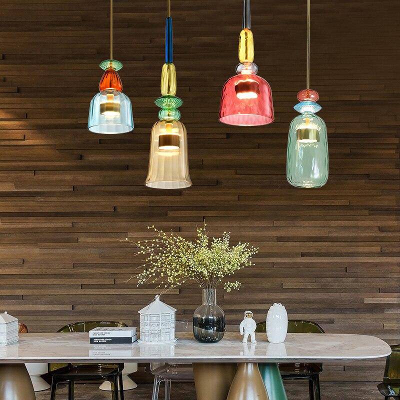 Sérina Suspension Lumineuse | Verre Coloré, LED Économe 3