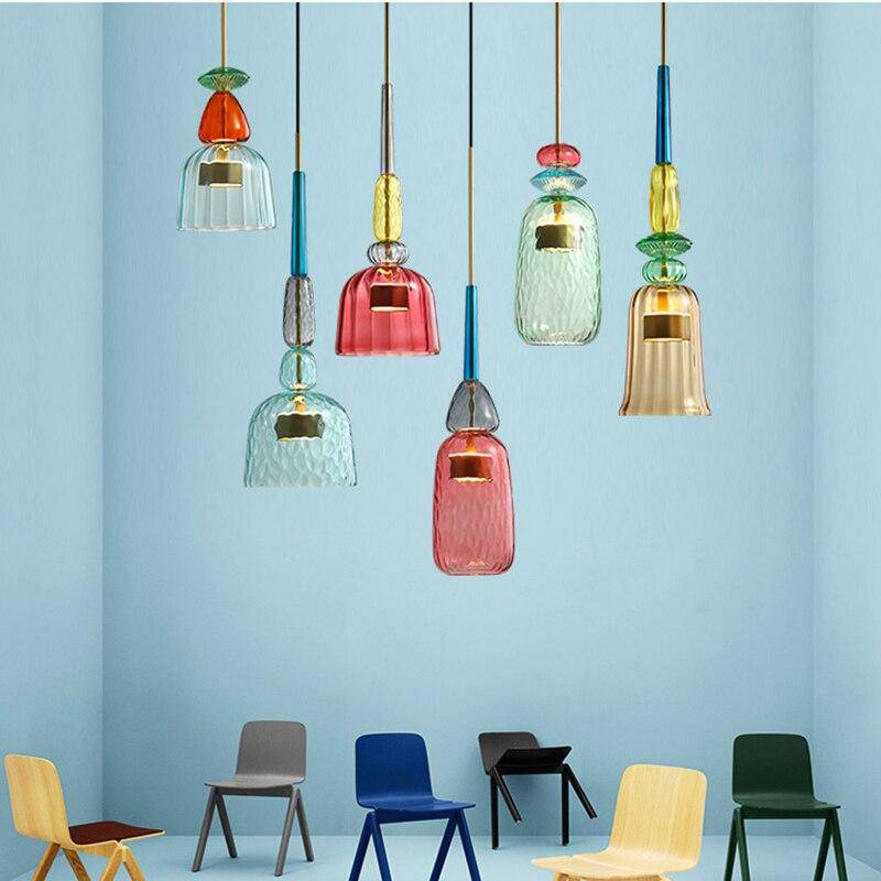 Sérina Suspension Lumineuse | Verre Coloré, LED Économe 4
