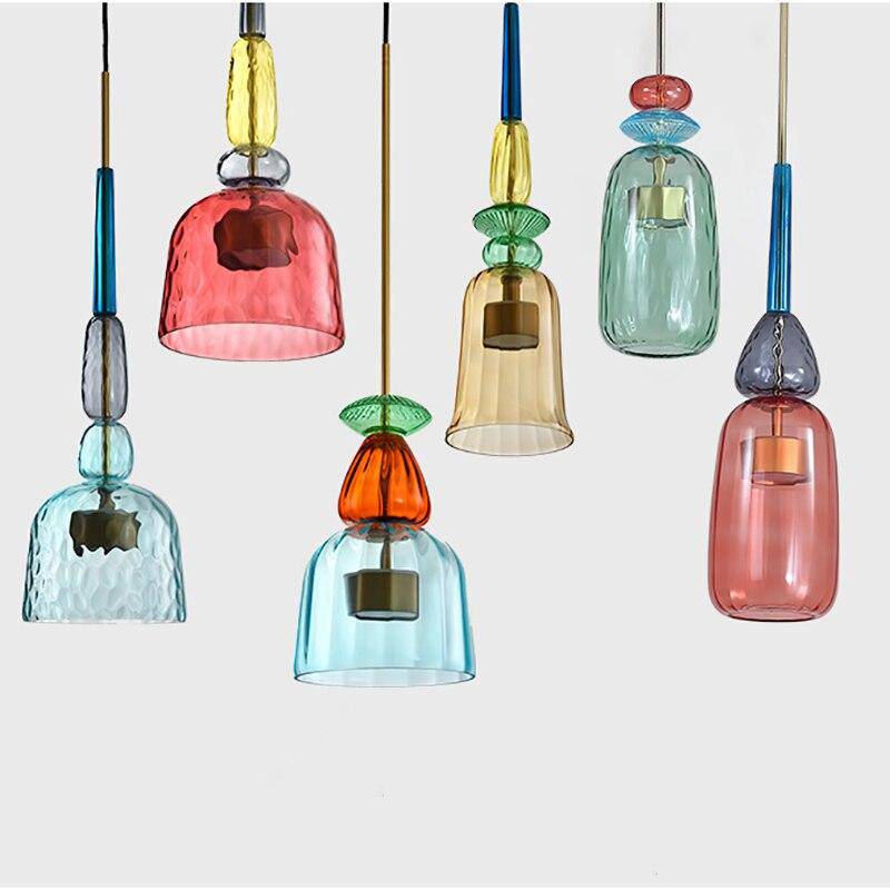 Sérina Suspension Lumineuse | Verre Coloré, LED Économe 5