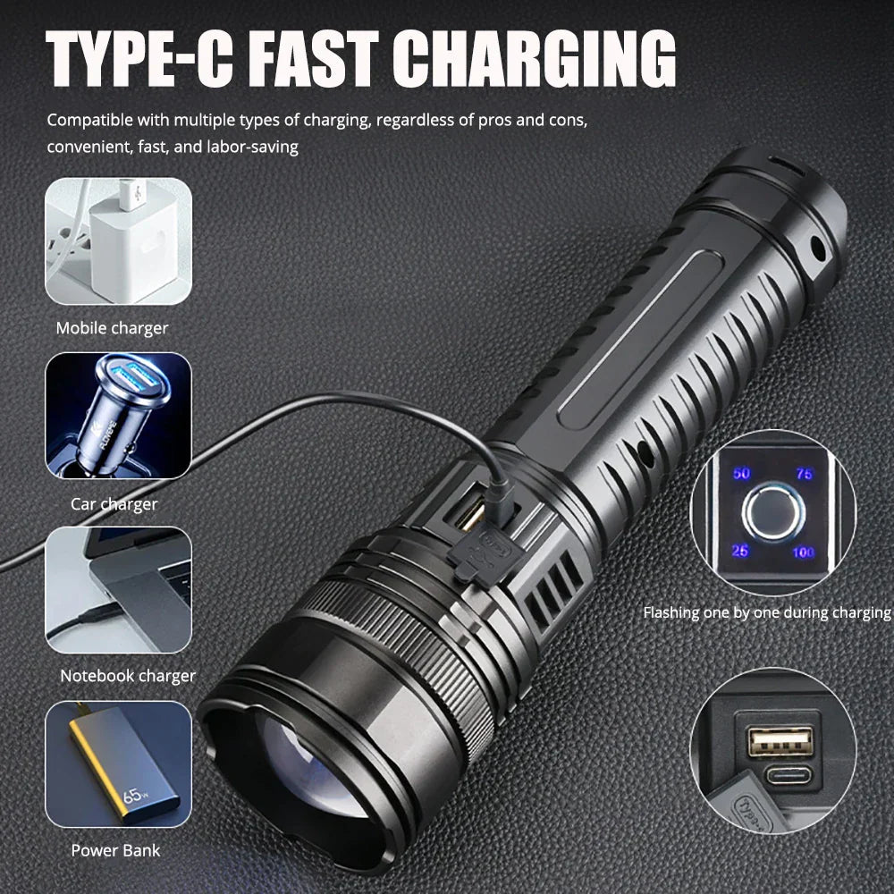 Sirius Lampe Torche Rechargeable | 10 000 Lumens LED Puissante, Étanche 1