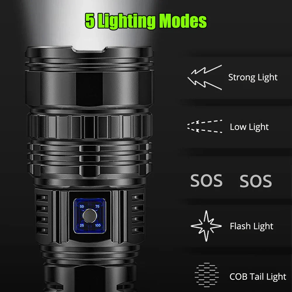 Sirius Lampe Torche Rechargeable | 10 000 Lumens LED Puissante, Étanche 3