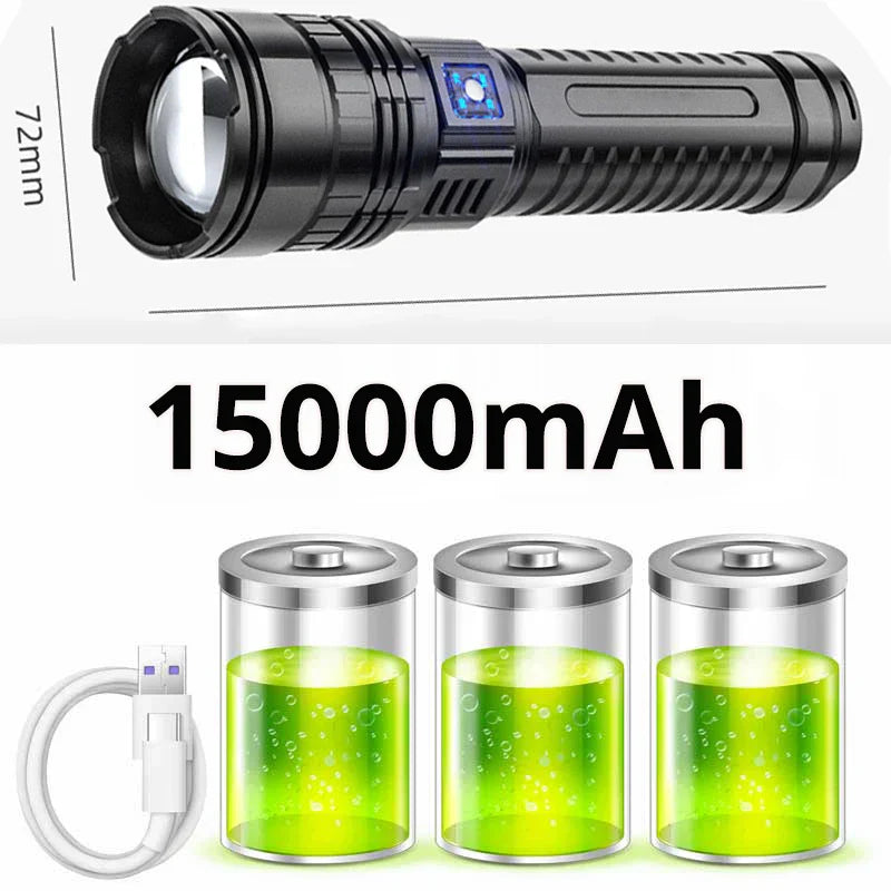 Sirius Lampe Torche Rechargeable | 10 000 Lumens LED Puissante, Étanche 6
