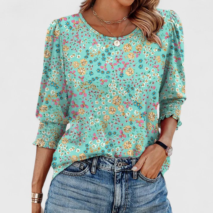 Solara Women's Crop Top | Lightweight Smocked Design, Going Out Style 6