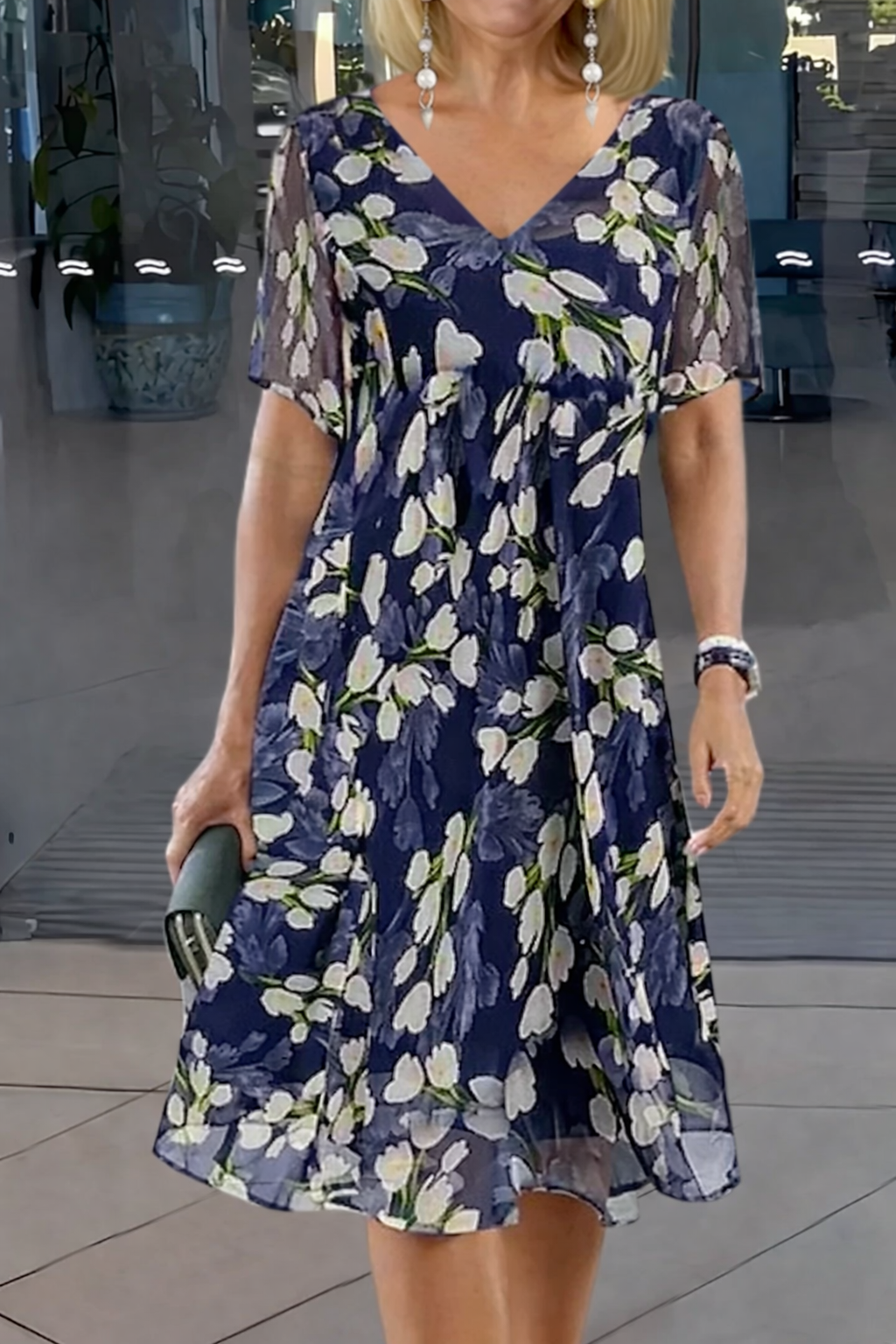 Stephanie Women's Dress | Floral Print, Lightweight Summer Tunic 0