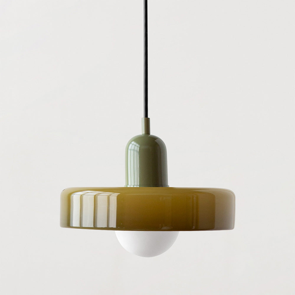 Stilo Suspension Lumineuse | Verre Coloré Style Bauhaus 15