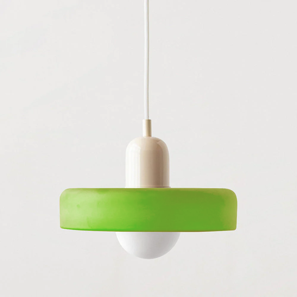 Stilo Suspension Lumineuse | Verre Coloré Style Bauhaus 18