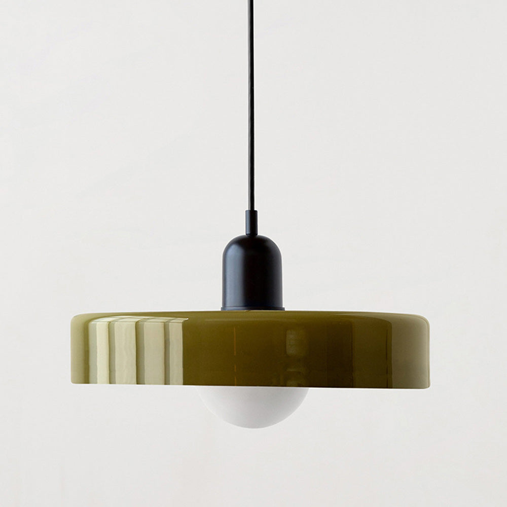 Stilo Suspension Lumineuse | Verre Coloré Style Bauhaus 25