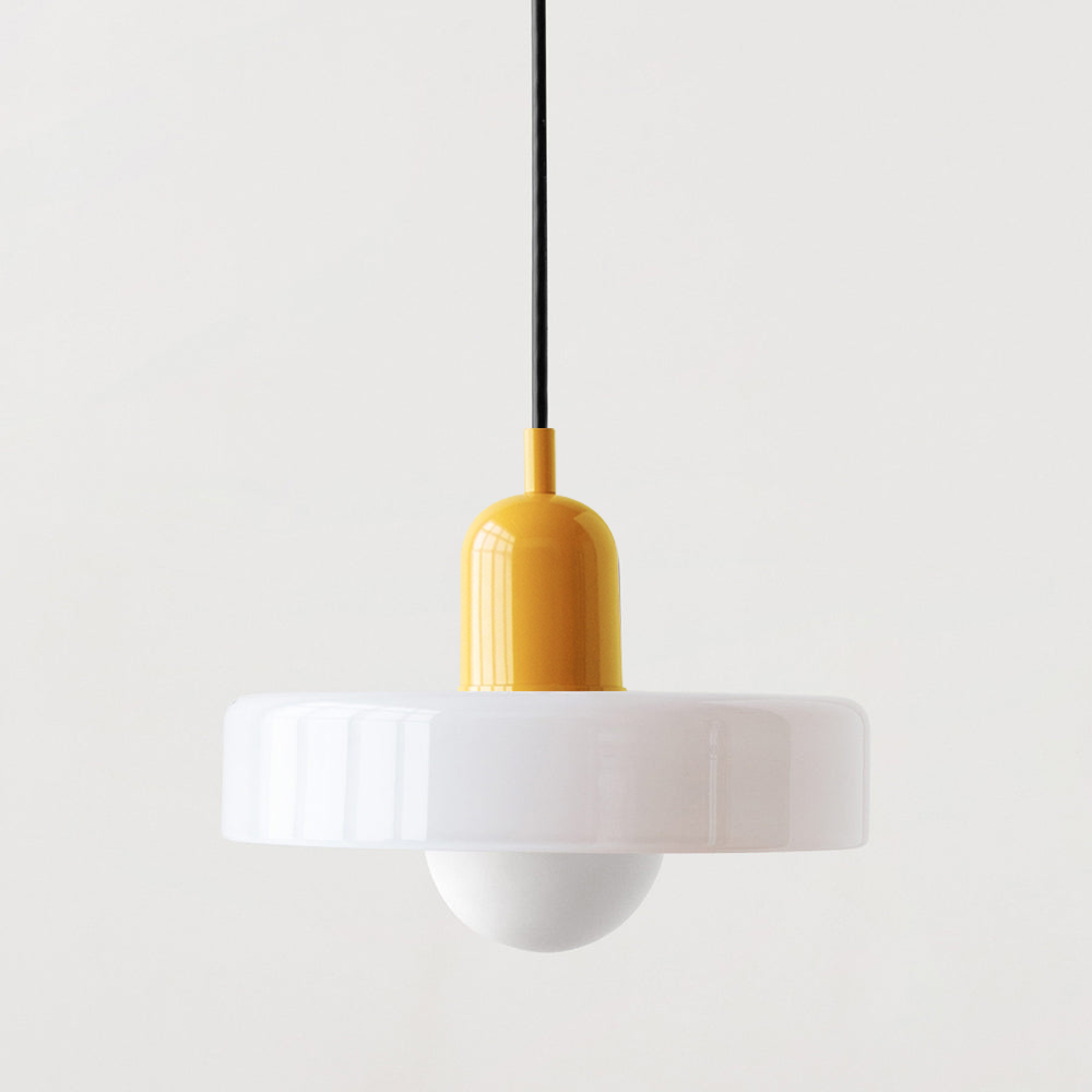 Stilo Suspension Lumineuse | Verre Coloré Style Bauhaus 27