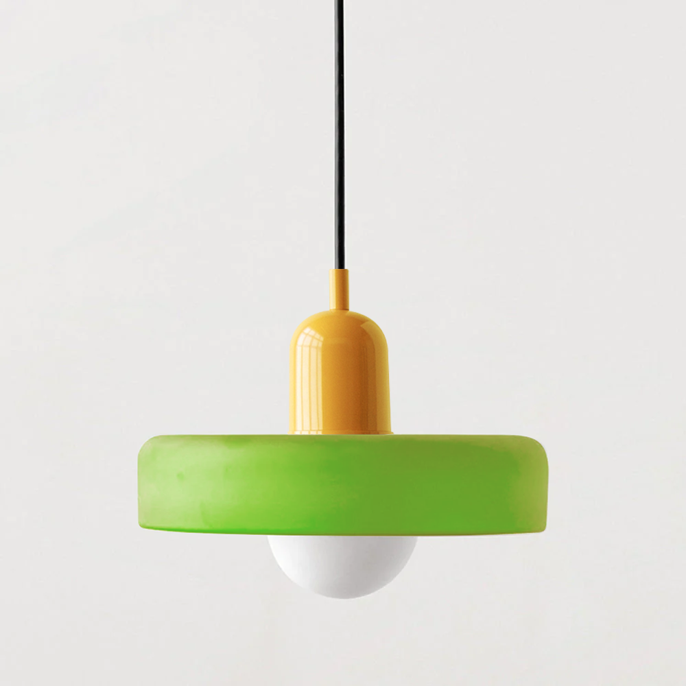 Stilo Suspension Lumineuse | Verre Coloré Style Bauhaus 28