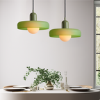Stilo Suspension Lumineuse | Verre Coloré Style Bauhaus 29