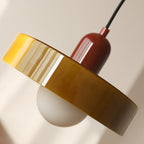 Stilo Suspension Lumineuse | Verre Coloré Style Bauhaus 3
