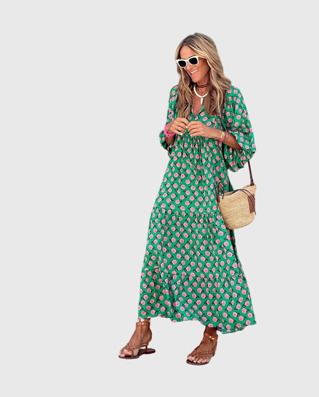 Stylish Women's Maxi Dress | Bohemian Chic Design 1