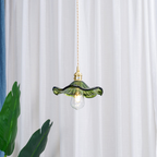 Suspension FlowerLite | Verre et Laiton, Design Fleur d'Hibiscus 3