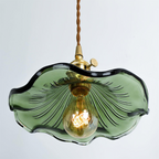 Suspension FlowerLite | Verre et Laiton, Design Fleur d'Hibiscus 5