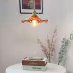 Suspension FlowerLite | Verre et Laiton, Design Fleur d'Hibiscus 9