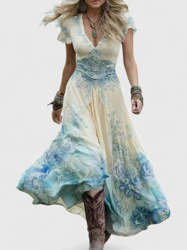Sydneighh Women's Maxi Dress | Floral Print, Bohemian Style 2
