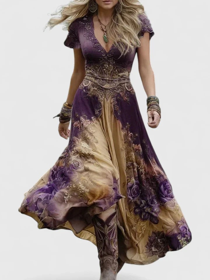 Sydneighh Women's Maxi Dress | Floral Print, Bohemian Style 4