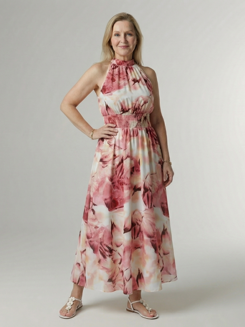 Sylin Women's Midi Dress | Lightweight Halter Design, Casual Summer Dress 9